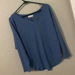 Small blue waffle tunic. Like new condition